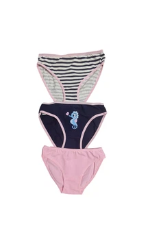 Набор трусов детских для девочки 3 шт. Domi kids 110-116 см разноцветный