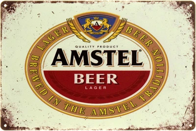 Металлическая табличка "Amstel Beer Lager" (ms-104578)