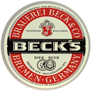 Металева табличка "Beck's (Пивний Акцент)" (ms-104639)