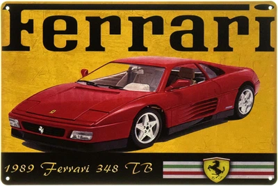 Металева табличка "Ferrari 348 TB (1989)" (ms-104585)