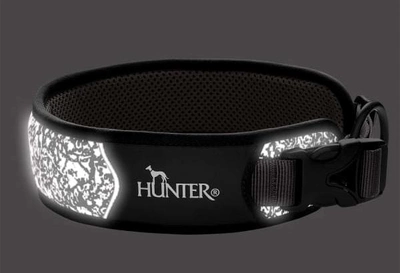 Нашийник для собак Hunter Divo Reflect M 35 - 45 см Black/Grey (4016739689658)