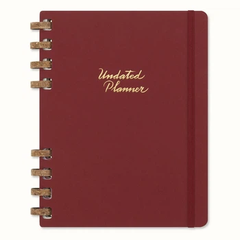 Еженедельник Moleskine недатированный Spiral, большой, твердая обл., вишневый (DHUNDSPF3212MWH4)