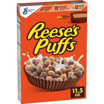 Хлопья кукурузные с шоколадом Reese's Puffs с Арахисовой пастой 326г