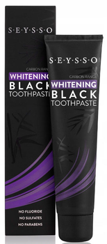 Відбілююча зубна паста Seysso Carbon Black з активованим вугіллям 75 мл (5905279935037)