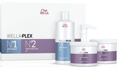 Zestaw do pielęgnacji włosów Wella Professionals Wellaplex Eliksir do włosów Bond Maker 500 ml + Eliksir do włosów Bond Stabilizer 2 x 500 ml (8005610415093)