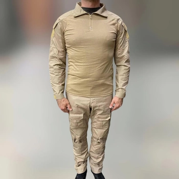 Военная форма Combat, (убакс + брюки), Китай, коттон (хлопок), Койот, размер XL