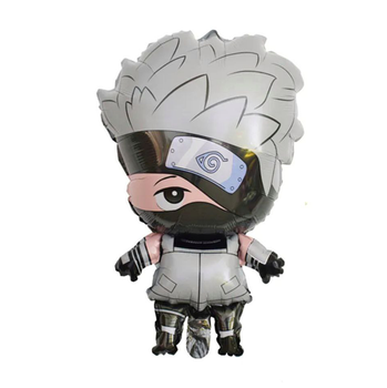 Фольгированный Шар Наруто Kakashi Hatake Мальчик боец 68x44см (26") | Серый