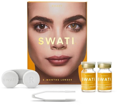Кольорові контактні лінзи Swati Coloured Lenses Honey 6 Months 2 шт (7350100160535)
