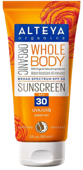 Солнцезащитный крем Alteya Whole Body Organic Sunscreen SPF 30 90 мл (3800219792119)