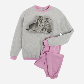 Підліткова піжама для дівчинки Tup Tup P206DZ-7900 152 см Сірі/Рожева (5901845256674)