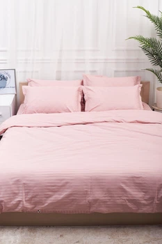 Комплект постільної білизни Moon&Star Сімейний 160х220х2 см Pink Satin Stripe (MS-820003638)