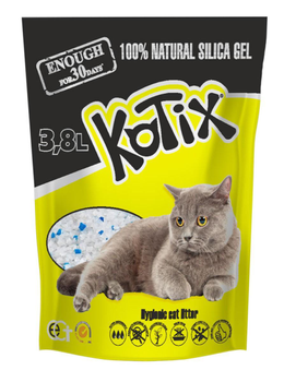 Żwirek dla kotów zbrylajacy Kotix z żelu krzemionkowego 3.8 l (6930095837592)