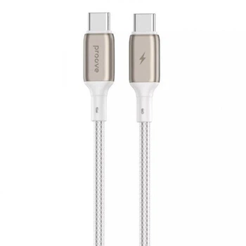 Кабель Proove Dense Metal Type-C to Type-C 60W 1м fast charge white