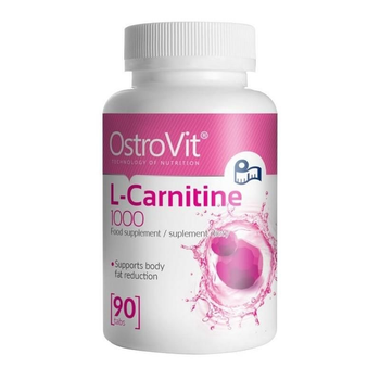 Spalacz tłuszczu OstroVit L-Carnitine 1000 90 tabletek (5902232610871)