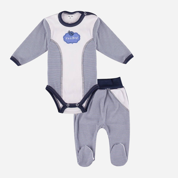 Дитячий комплект (боді + повзунки) для новонароджених для хлопчика Tup Tup T21B243-0003 62 см Білий/Синій (5901845286848)