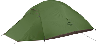 Намет надлегкий одномісний з футпринтом Naturehike Cloud Up 1 Updated NH18T010-T 20D Темно-зелений (6927595765678)