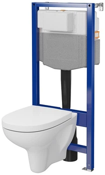 Инсталляция CERSANIT Aqua 50 MECH QF + подвесной унитаз Arteco CleanOn Rimless с сиденьем Soft Close дюропласт S701-815