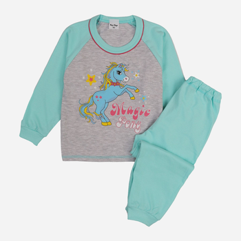 Piżama dziecięca dla dziewczynki Tup Tup 101302DZ-3210 104 cm Szary/Turkus (5907744489779)