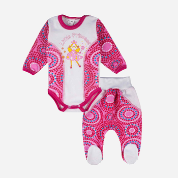 Дитячий комплект (боді + повзунки) для дівчинки Tup Tup T22B106-2200 86 см Білий/Рожевий (5901845294058)