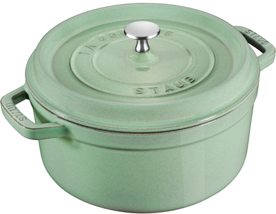 Каструля чавунна кругла Staub з кришкою м'ятна 2.6 л (40508-704-0)