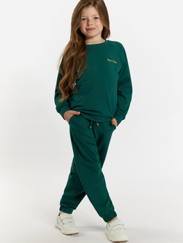 Дитячий спортивний костюм (світшот + штани) для дівчинки Tup Tup 101401-5000 110 см Зелений (5907744490645)