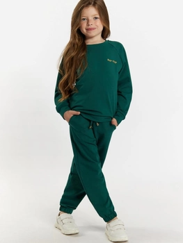 Komplet młodzieżowy sportowy (bluza + spodnie) dla dziewczynki Tup Tup 101401-5000 140 cm Zielony (5907744490690)