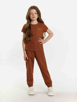 Koszulka dziecięca dla dziewczynki Tup Tup 101500-4620 110 cm Brązowa (5907744500276)