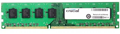 Оперативная память 8 ГБ, DDR3, для ПК, Crucial (1600 МГц, 1.5 В, CL11, CT102464BA160B.C16FED) Б/У