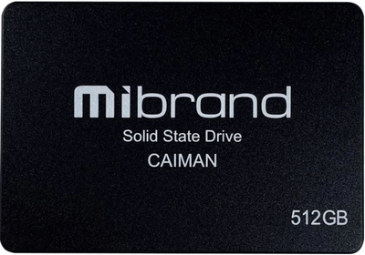 Твердотільний накопичувач 512Gb, Mibrand Caiman, SATA3, 2.5", 3D TLC, 550/460 MB/s (MI2.5SSD/CA512GBST)