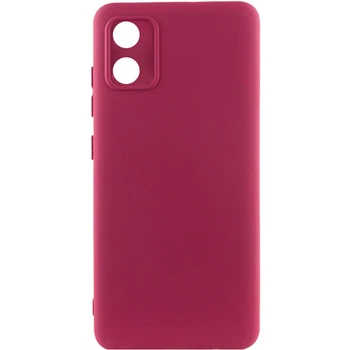 Чохол GETMAN Liquid Silk Full Camera для Motorola Moto E13 Бордовий / Marsala