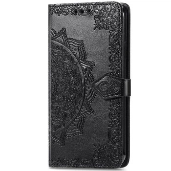 Кожаный чехол-книжка Epik Art Case с визитницей для Xiaomi Redmi Note 8T Черный