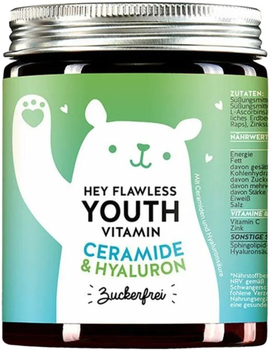 Kompleks witamin i minerałów Bears With Benefits Hey Flawless Youth Vitamin Ceramide & Hyaluron Sugarfree 60 szt (0745110156895)