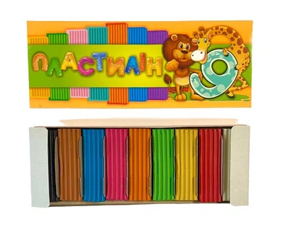 Пластилин 200гр. 9цв. Тетрада 10136
