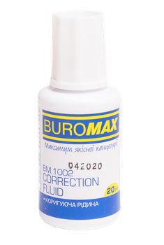 Коректор з пензл. 20 мл. BuroMax BM.1002