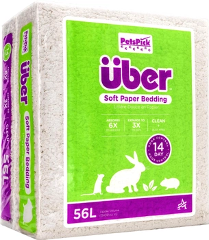 Паперова підстилка для гризунів Premier Pet Soft Paper Bedding Pink/White 56 л (0037461416569)