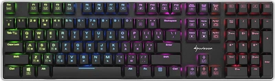 Ігрова клавіатура Sharkoon PureWriter RGB / Механічна / Red Switch / RGB підсвітка / UKR / Black Б/В