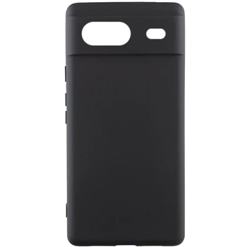 Чехол панель Soft-touch Silicone Black Case Full Camera для Google Pixel 8a Черный