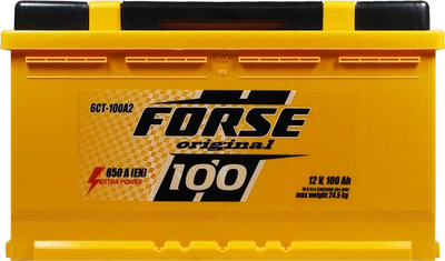 Автомобільний акумулятор Forse 100 Ah (-/+) Euro (850EN) (368-21)