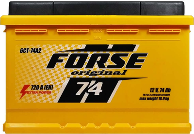 Автомобильный аккумулятор Forse 74 Ah (-/+) Euro (720EN) (368-17)