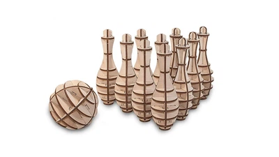Конструктор EWA механический 3D деревянный 31*20*15,5см. пазл 131эл. BOWLING MINI Мини боулинг