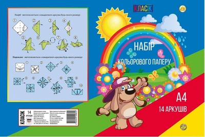 Бумага Тетрада цветная А-4 14л. ТЕ436