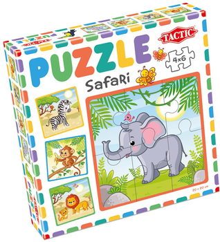 Puzzle Tactic Moje pierwsze puzzle Safari 4 x 6 elementów (6416739566658)