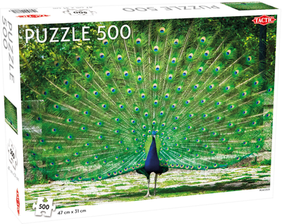 Puzzle Tactic Piękny Paw Peacock 500 elementów (6416739586861)