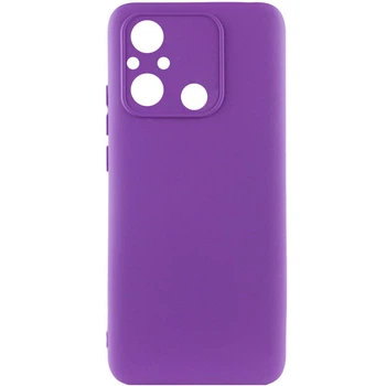 Протиударний Чохол TPU GETMAN Liquid Silk Full Camera для Xiaomi Redmi 12C Фіолетовий / Purple