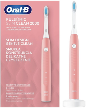 Електрична зубна щітка Oral-b Braun Pulsonic Slim Clean 2000 Pink (4210201305866)
