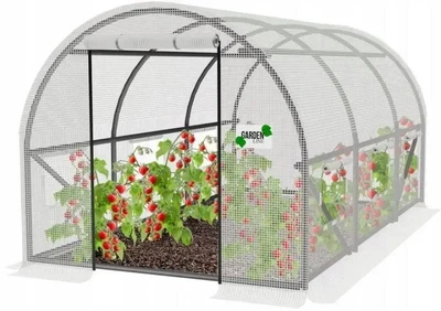 Теплица армированная пленочная GardenLine TUN5590 10м2 4x2.5x2м белая