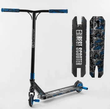 Трюковой самокат Best Scooter BS-77566 HIC-система. Дека с принтом. Пеги