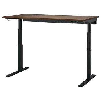 Комп'ютерний стіл з регулюванням висоти IKEA MITTZON 160x80 см горіх/чорний (995.302.70)