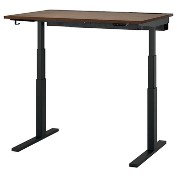Комп'ютерний стіл з регулюванням висоти IKEA MITTZON 120x80 см горіх/чорний (095.279.03)