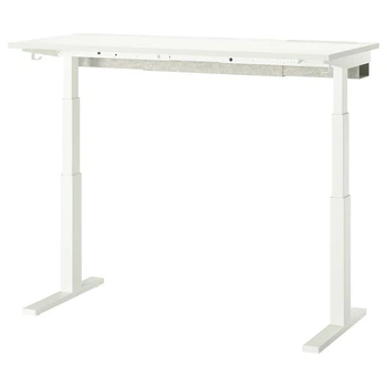 Комп'ютерний стіл з регулюванням висоти IKEA MITTZON 140x60 см білий (695.281.84)